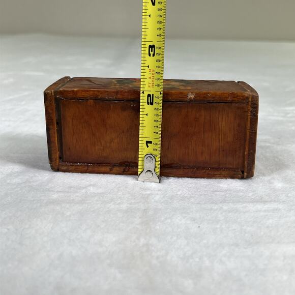 Vintage Wood Coaster Set Primitive Childrens Animals Appliques 6 Coasters & Box - Picture 9 of 13